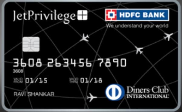 JetPrivilege HDFC Bank Diners Club Credit Card HDFC Diners Club JetPrivilege Credit Card Reviews
